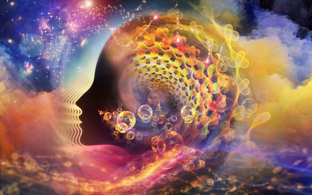 Image of a head portraying the higher level of consciousness achieved.